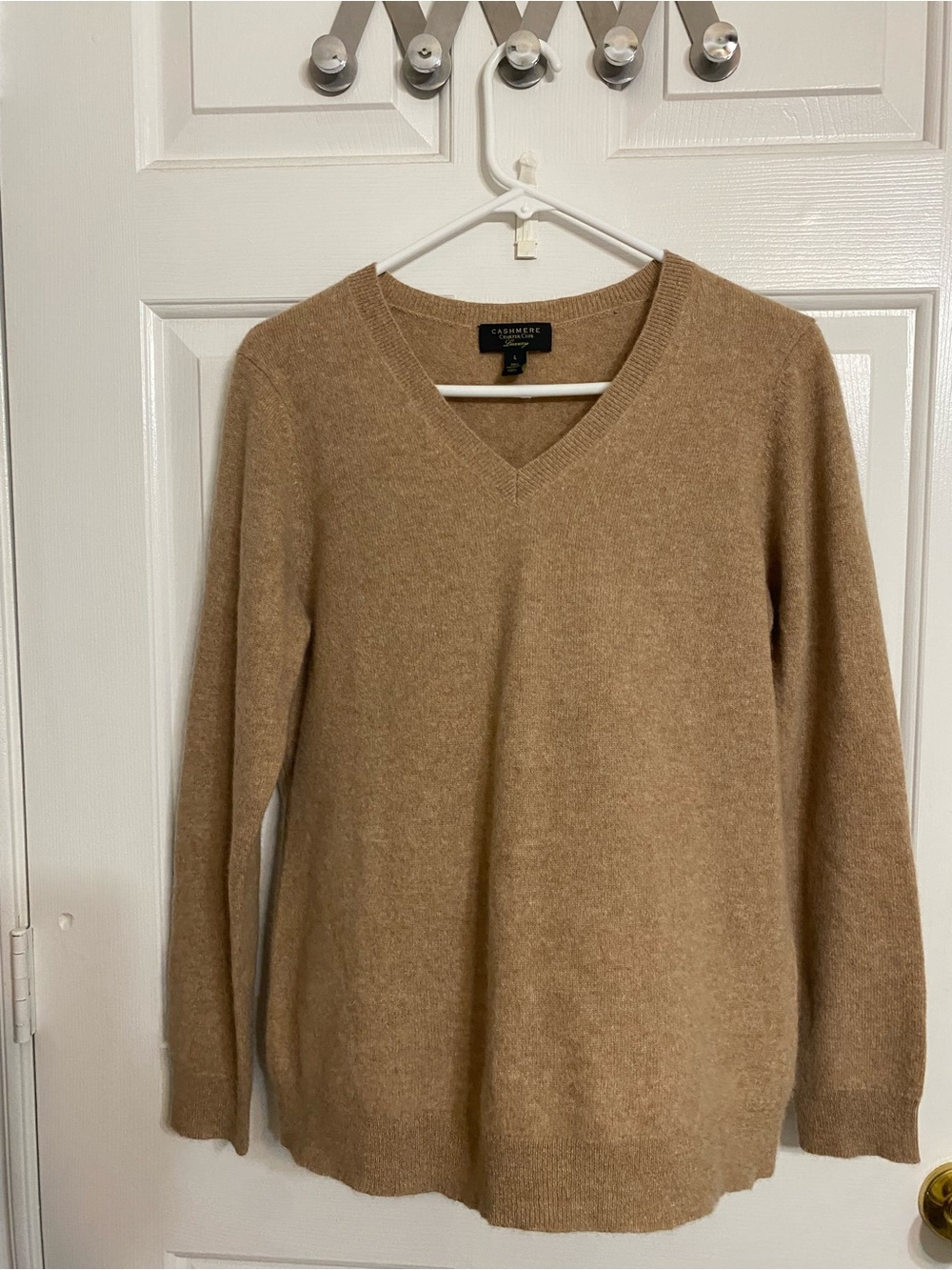 Charter Club Camel V-Neck Sweater